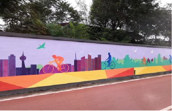  石泉墙体彩绘-围墙