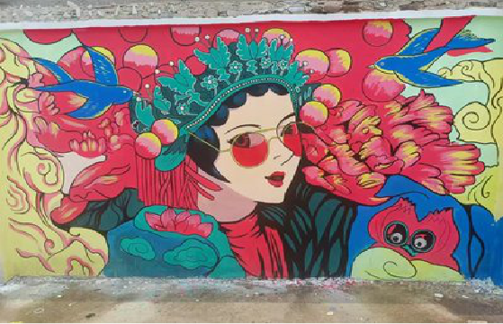  石泉墙体彩绘-网红墙