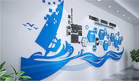  石泉海浪主题文化墙如何设计？