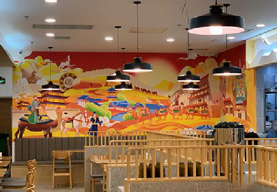  石泉商业空间彩绘介绍。