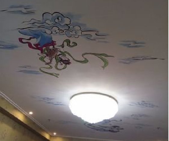  石泉如何快速绘制天花板上的手绘墙？